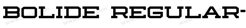 Bolide Regular字体转换